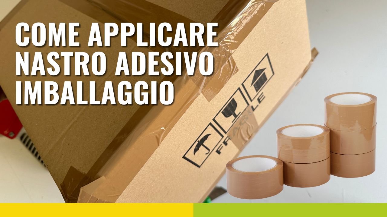 Video come applicare nastro adesivo da imballaggio su scatola di cartone