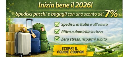 banner codice sconto spedizione gennaio 2026