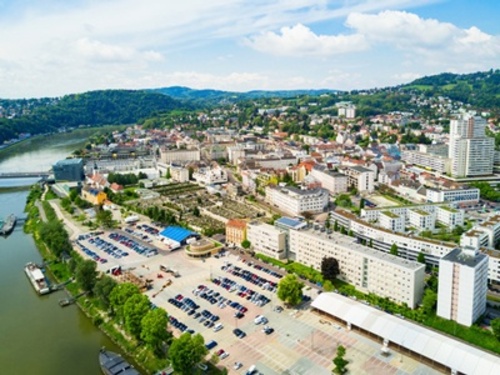 Linz panorama città